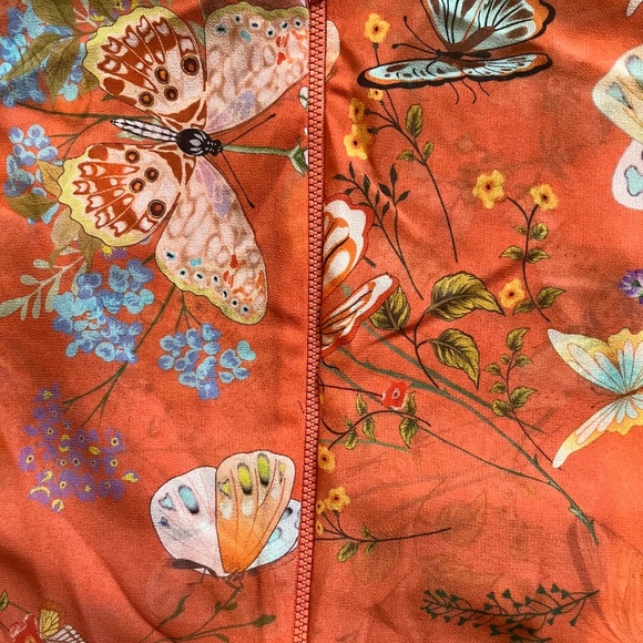 My Beachy Side Monarch Butterfly Floral Begonia Cut Out Maxi Dress NWT Size S - Picture 6 of 10